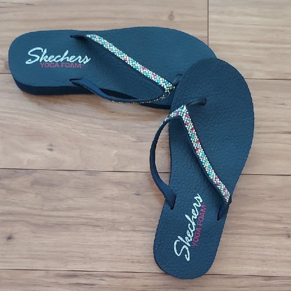 Skechers Women's Blue Sandals with "Bling"